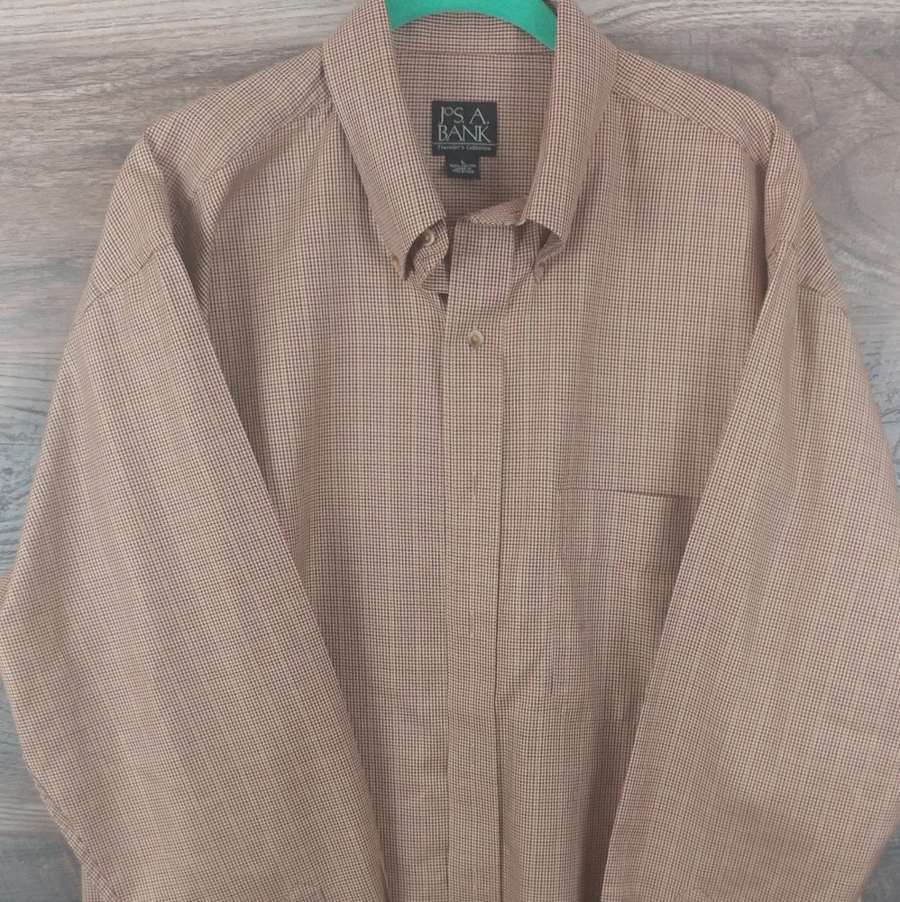 Jos A Bank Traveler's Collection Men's LS Large